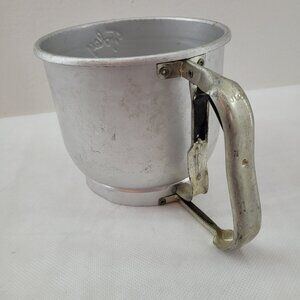 Vintage Foley 5 Cup Sifter Aluminum Retro Kitchen Gadget Good Condition